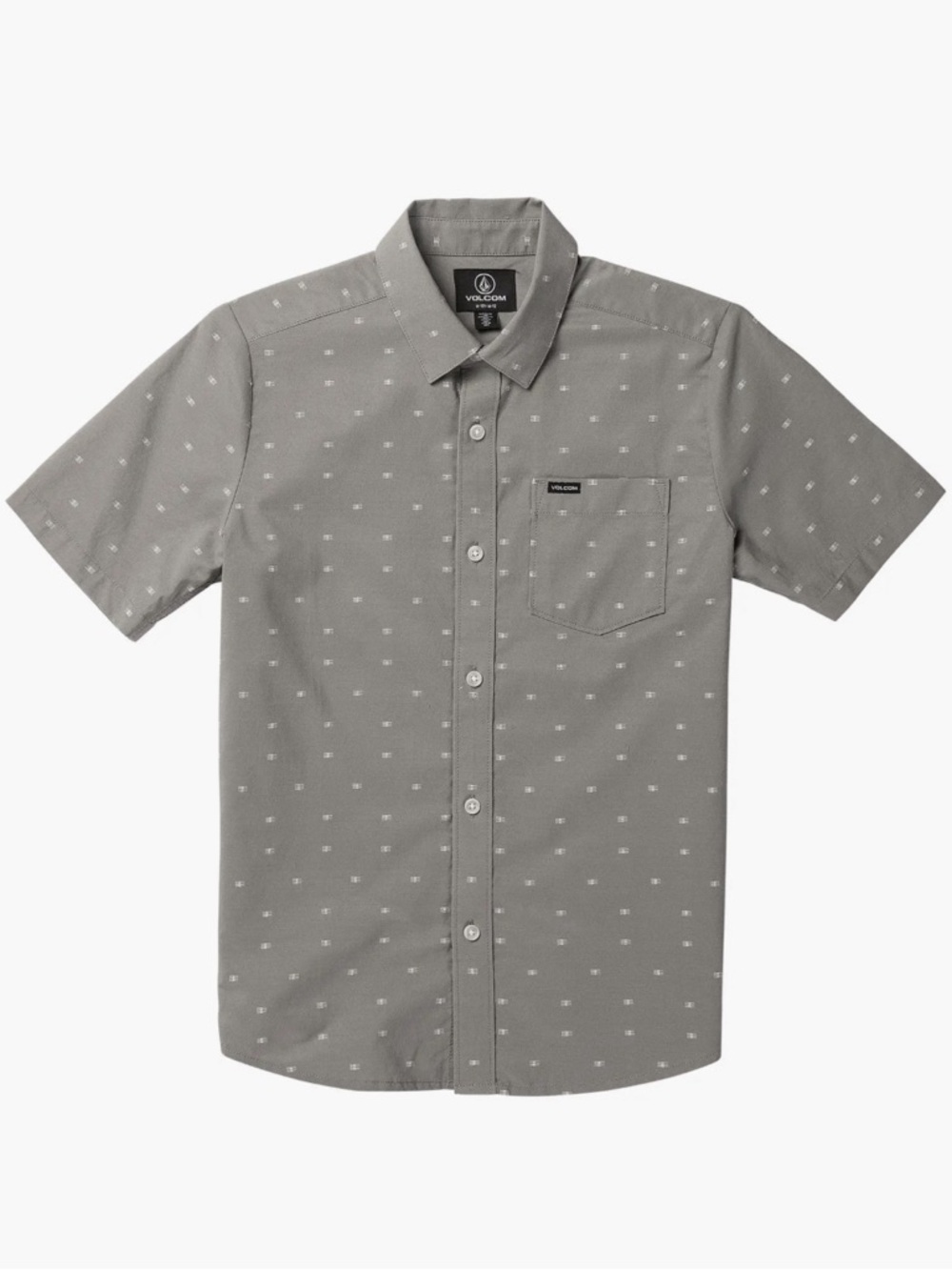 Volcom Crownstone Short Sleeve Shirt in Moonbeam